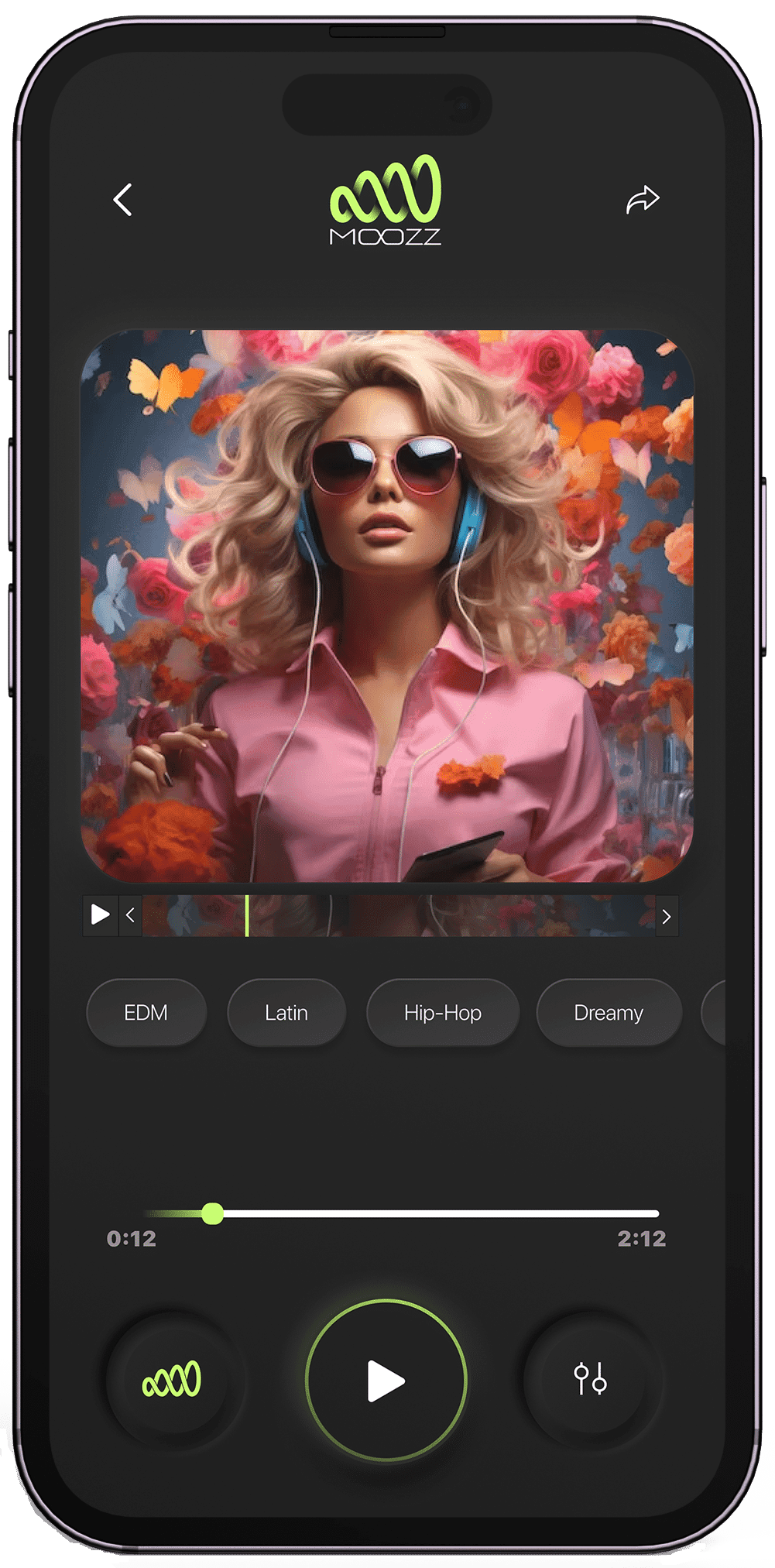 Moozz Music Player Interface