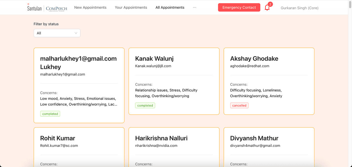 Web Version of Meetings Interface